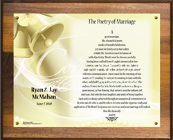 Poetry of Marriage - (Yellow Bells) Plaque Personalized