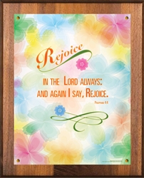 Rejoice (Pastel) - Plaque